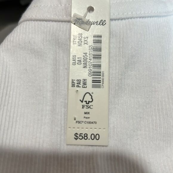 Madewell NQ458 Premium Standard 02. The Essential Rib Tank New - Picture 7 of 12